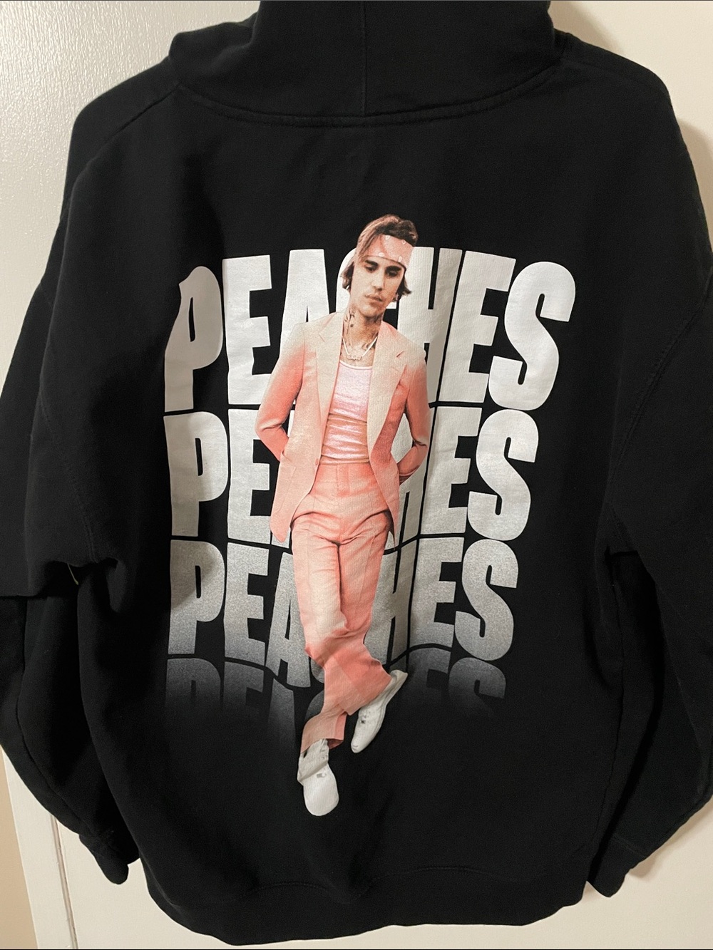 Justin Bieber Graphic 'Peaches' Hoodie Size XL